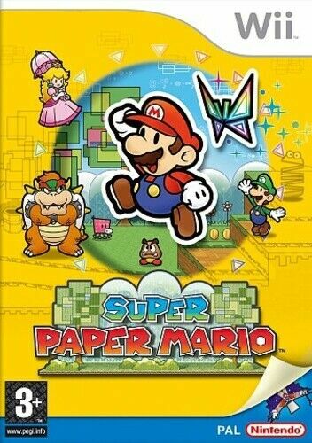 🎮🌟Super Paper Mario (Nintendo Wii, 2007) 💫🎉